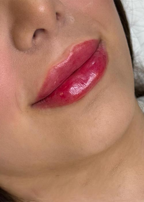 بعد از فیلر لب